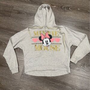 Disney Heather Gray cropped hoodie size XS
